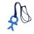 Sensory Direct Chewbuddy Stickman & Lanyard - Pack of 1 Sensory Chew or Teething Aid | for Kids Adults Autism ADHD ASD SPD Oral Motor or Anxiety Needs | Blue