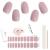 Kalolary Gel Nail Polish Strips Nail Gel Art Sticker Waterproof Full Nail Wraps Decal Sets with Nail File and Stick for Women Girls Nail Art Decor (UV/LED Lamp Required) Nude Pink