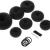Teenitor 7 Hair Bun Makers Set Black Buns Shaper Hair Styling Accessories Kit with 5 Bands & 20 Bun Pins Donut Ring Style Chignon Bun Maker for Ballet Dance(2 Small 2 Medium 2 Large 1 Extra-large)