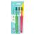 Tep Select Color Soft toothbrush - soft bristles and a narrowly tapped brush head - for a more thorough cleaning 1 x 3 brushes in different colors with colorful bristles 3 - part 3 pieces (1 Pack) Color Soft 1x3