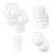CHAMPRO Ultra Light 7 Piece Pad Set with Slots for Youth Football Pants, WHITE