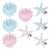 chuang 8 Pcs Starfish Sea Shell Princess Hair Clips  Beach Hair Accessories Mermaid Costume Accessories for Women Girls Kids  Blue  White  Pink  Pack of 1