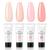 Makartt Poly Nail Gel Set 4 Nude Colors 15ML Gel Extension Nail Kit Spring Neutral Color Gel Nail Builder Long Lasting Hard Gel for Nail Extension French Manicure Gel Acrylic Kit Gel Nail Builder Kit Nude Color Poly Nail Gel Kit