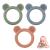 Eascrozn Baby Teething Toys for Babies 0-6 Months Set of 3 Baby Toys 6 to 12 Months BPA Free Soft and Textured Bear Ring Silicone Teether Relief Soothing Sore Gums Chew Infant Toys