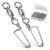 AMYSPORTS High Strength Fishing Snap Swivels Ball Bearing Swivels Stainless Fishing Swivels Saltwater Corrosion Resistance Barrel Swivel for Freshwater Fishing Size 0+0 (18lb) 25 pcs