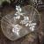 Jakawin Crystal Bride Wedding Hair Pins Silver Hair Piece Bridal Flower Hair Accessories for Women and Girls HP130 (Silver) Free size