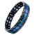 Jeracol Magnetic Bracelets for Men Titanium Steel Magnetic Brazaletes with Double Row Ultra Strength Magnets Adjustable Wristband with Removal Tool & Jewelry Gift Box Singleblue