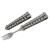 SZCO Supplies 9 Silver Finished Butterfly-Open Style Travel/Camping Fork (211520-SL)