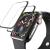 EWUONU 2 Pack Tempered Glass Screen Protector Compatible for Apple Watch Series 6/SE/5/4 44mm 3D Full Coverage Easy Installation Frame Waterproof Bubble-Free HD Clear Film for iWatch 44mm
