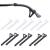 Opugit 6 pair of anti -slip glasses silicone anti -slip covers for glasses bricks comfort anti -slip glasses for sports glasses sunglasses reading glasses black/white