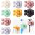 8 pieces of waterproof toothbrush holder adhesive funny hooks adhesive hooks bathroom silicone self -adhesive toothbrush holder razor holder without drilling kitchen hook and cable holder holder