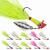 Shad Darts Fishing Lures Dart Head Jig Underspin Bucktail Hair Jigs Head for American Shad Bass Walleye Crappie Panfish 1/16oz 1/8oz 1/4oz White Chartreuse 25 Pack 1/8 oz (3.5g)-25 Pack