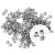 CRAFTMEMORE 2MM Hole 200PCS Tiny Grommets Eyelets Self Backing for Bead Cores, Clothes, Leather, Canvas (Silver)