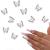 IOSPKKIO 10 alloy butterfly nail charms silver metal-butterfly-nail art trailer. Road stones for nails nail edelstones jewelry