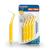 One Drop ONLY - 8 Blister interdental brushes 0.7mm (size L) / interdental brush for thorough intermediate tooth cleaning / better oral hygiene by dental brushes (8 Pack) yellow