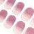 Danni & Toni Half hardened gel nail films (Canvas of Sparkles) pink glitter gradation shiny gel nail sticker semi-hardened nail film nail ticker wraps 30 sticker canvas of sparkles-de2