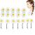 DancePandas Daisy Hairdress 40pcs Daisy Hair Capping White Small Flowers Hair Capping Boho Wedding Bridal Hair Schmewelle For Girl Children Baby Lady