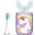 Kids Toothbrush Electric, U Shaped Ultrasonic Automatic Toothbrush with 2 Brush Heads, Six Cleaning Modes, Cartoon Modeling Design for Kids, Special for Birthday Gift (Purple) 1-purple