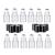 12 pieces 2ml mini clear glass roll-on bottles empty refillable essential oil glass roller ball bottle perfume lip gloss cosmetics sampling bottles container with black cap