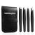 LUDOUPIER [4+1 Pieces] Tweezers Set with Travel Case, Great Precision Upgrade Professional Anti-rust Alloy Tweezers for Women & Men, Multi-purpose as Eyebrows Facial Hair Ingrown Hair Removal Black