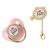 Baby Pacifier 6-18 Months Infant Pacifier with Chain Clip for Newborn Pacifier Bling I Love Dad Pattern(Pink)