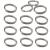 250pcs Stainless Steel Split Rings Double Loop Jump Rings Mini Connector Key Rings for Jewelry Making Necklaces Bracelet Earrings (1.0x12mm-12653)