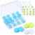 36 Pairs Gel Ear Plugs Reusable Silicone Earplugs Waterproof Swimming Earplugs Noise Cancelling Ear Plugs for Adults Kids Ear Plugs for Swimming Sleeping Snoring Studying (White, Blue, Green)