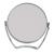 WMugthome Two-Sided Portable Transparent & Round Makeup/Travel Mirror with 1X and 3X Magnification 4-In/6-in with Handle (Silver  6in) Silver 6in