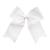 White Jumbo Bow Clip with Tails