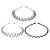Etercycle metal 3 pieces unisex hair bands wave black spring hair tires 90s women men multi-style headband accessories with non-slip teeth for outdoor sports yoga