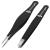 Tweezer Guru Ingrown Hair Tweezers - Pointed Precision Tweezers for Eyebrows  Ingrown Hair Removal - Blackhead and Splinter Tweezer with Sharp Needle Nose Point (2 Piece Set Black (PointSlant))
