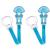 MAM Soother Clips 2 count (Pack of 1) Baby Soother Chain Fits All MAM Soothers Newborn Essentials White with Blue Strap (Soothers Not Included)