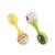 Fisher-Price Rumba rattling-set made of 2 rattles with colorful pearls and soft handles promotes sensory development and fine motor skills for babies from 3 months BLT33 multicolored 1