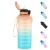 ETDW drinking bottles with straws 2 liters 2l water bottle with time markings BPA-Free Tritan sports water bottles 2000ml leakage-proof for fitness orange green 2000ml (Tritan) orange green