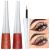 evpct 2Pcs Bronzer Red Color Liquid Glitter Eyeliner Sets Eyeliner Glitter Liquid Liners for Women Liquid Sparkly Glitter Eyeliner Makeup delineador con glitter de colores para ojos colores 08+16 Bronzer & Red