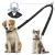 Kelivi Double Dog Lead Coupler No Tangle 360 Swivel Rotation Two 2 Splitter Heavy Duty Adjustable Bungee Reflective Dual Leash for Walking Medium Large (Black)
