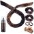 Heatless Curlers Headband Velour Heatless Curls Soft and Comfortable Heatless Hair Curlers Hair Curlers No Heat for Short & Long Hair (Black Brown 7Pcs)