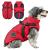 Savlot dog jacket winter vest jackets dog jacket dog sweater pet skiing costume sleek cotton padded vest with chest strap belt - red s s (1 pack) red