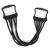 Iyowei 1 piece of adjustable chest expander fitness resistance tapes with 5 strings removable breast expander resistance band muscle pull exercises for home fitness strength training and yoga (black)