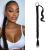 BARSDAR 76cm long braided ponytail extension rubber just wrapped braid hair extensions ponytail DIY natural soft synthetic hair part for women 76cm (pack of 1) 1# - made of black