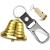 NedFoss 2" Loud Bear Bell with Whistle Set for Hikers, 3 in 1 Hiking Gear Solid Brass Bear Bells with Silencer, Emergency Whistle and Carabiner for Survival, Hiking, Biking, Fishing, Climbing