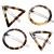 Lurrose 4 Pcs Acrylic Resin Hair Clips  Geometric Hair Pins Triangular Circle Leopard Barrettes for Party Daily