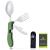 Hikenture Camping Utensils with Case 4-in-1 Stainless Steel Fork Knife Spoon Bottle Opener Set Travel Eating Cutlery Scout Hobo Multitool Hiking(Army Green)