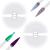 Pinsheng 200 pieces nail art tips presentation nail tips fan nail display tip stiletto nail sticks transparent nail polish display color field with ring for nail studio and practice diy nail art