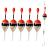 THKFISH Fishing Floats Bobbers Slide Floats Balsa Fishing Bobber Slip Bobbers for Crappie Panfish Trout Bass (1/2oz 2"x5.28") (1/6 1.6"x4.8") 5Pcs Wood and Red 1/6 oz 1.6"x4.8" - 5Pcs