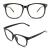 GQUEEN Large Frame Horn Glasses Without Prescription Fake Glasses Nerd Glasses Women Men UV400 PE1 1 Shiny Black