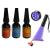 GREATFISHING Fly Tying UV Clear Glue and Power Light Combo Three Bottles Thick Thin and Soft +12 LED Light for Building Flies Heads Bodies Wings and Gluing Eyes three uv glue combo