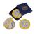 Totally Turkish Metal Compact Mirror Small Folding Round Mirror With Magnetic Close 1x & 2x Magnification For Handbags Make-Up Travel & Commutes Bright & Funky Geometric Pattern (Venus)