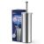 JIGA Toilet Brush and Holder, Toilet Bowl Brush 304 Stainless Steel, Bathroom Toilet Bowl Scrubber Brush, and Toilet Brush Cleaner with Stiff Bristles for Deep Cleaning (Silver)