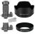 (1+1) Screw on + Bayonet Lens Hood Shade for Nikon Z30 Z50 Z fc Dual Lens Kit (Nikkor Z DX 16-50mm & 50-250mm) Replaces HN-40 and HB-90A Lens Hood